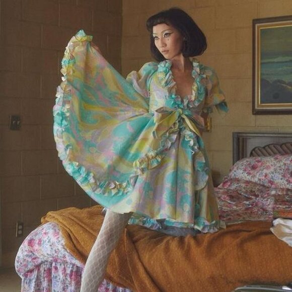 Selkie Dresses & Skirts - Selkie The Marie Dress a funky, multi-coloured, mini dress retro sz small